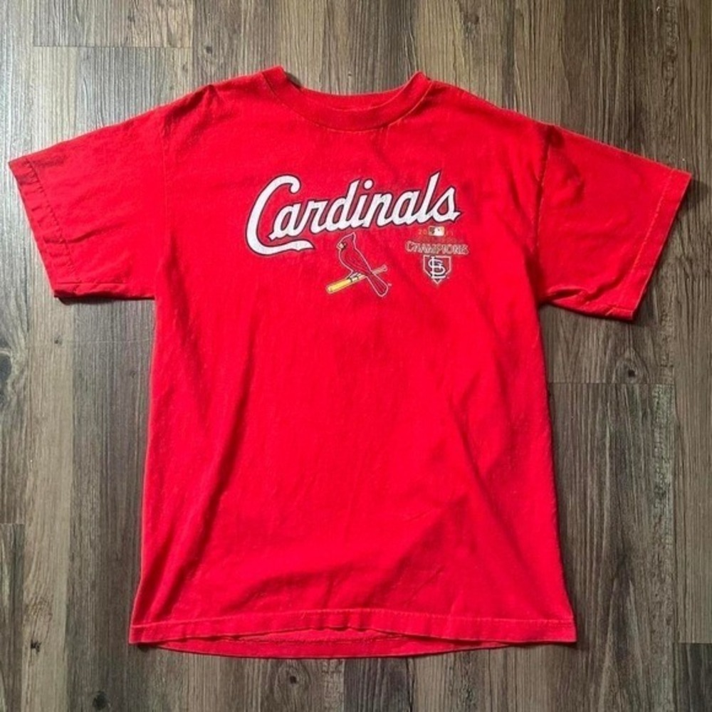 St Louis Cardinals 2011 World Series‎ Champions Albert Pujols 5 Red T-Shirt Mens